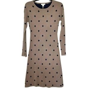 Garnet Hill Merino Wool Long Sleeve Sweater Dress Size Small